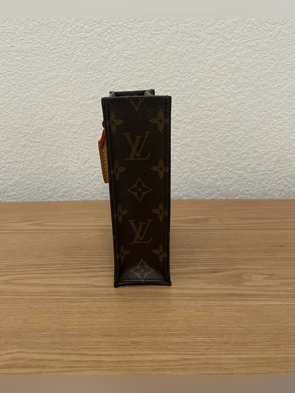 LOUIS VUITTON Petit Sac Plat Crossbody Monogram Canvas Bag Like New